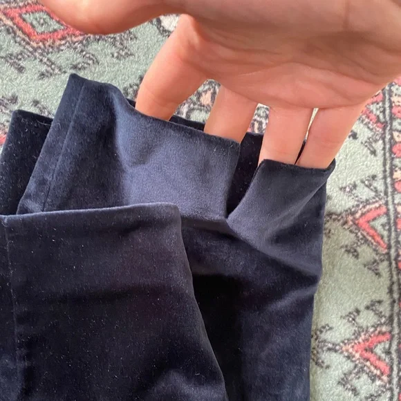 Piazza Sempione Audrey luxe deep blue velvet crops - Picture 4 of 7